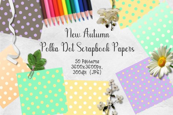 Download New Autumn Polka Dot Scrapbook Papers - Scrapbook Collection