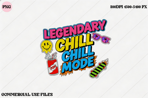 Download Legendary Chill Mode Retro Vibes Graphic - Retro vibes Collection