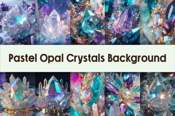 Download Pastel Opal Crystals Background - Pastel Collection