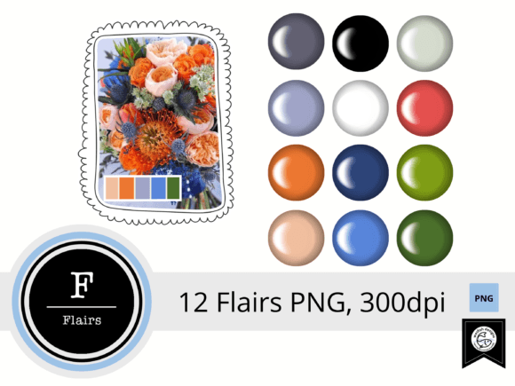 Download Digital Scrapbooking Flairs Set 1 - Scrapbook Collection