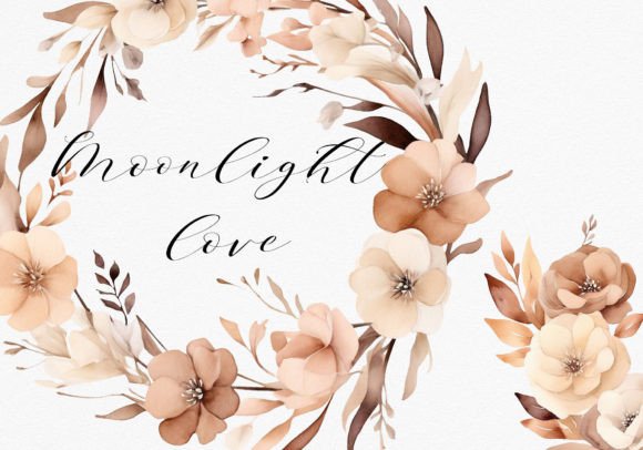Download Beige and Brown Pastel Floral Elements - Pastel Collection