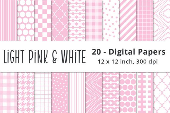 Download Light Pink and White Scrapbook Papers - Scrapbook Collection