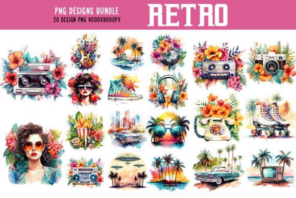 Download Back to the 80s Retro Vibes Bundle - Retro vibes Collection