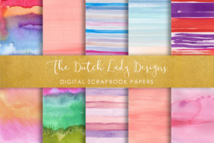 Download Striped Watercolor Pattern Scrapbook Papers - Scrapbook Collection