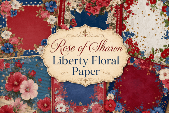 Download Rose of Sharon Liberty Floral Paper - Premium Resources